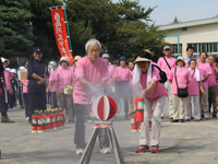 消火器による初期消火訓練