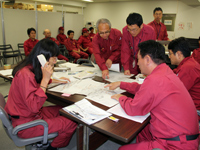 水防本部で従事する職員