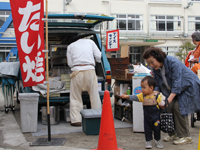 たい焼き、アイスキャンディの屋台