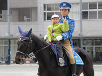 台場幼稚園 交通安全指導&園児が馬に騎乗