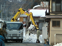除雪作業が続く早川町