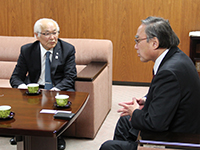 山梨県早川町長が区役所を訪問