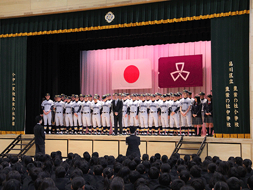 小山台高校野球班が豊葉の杜学園を訪問