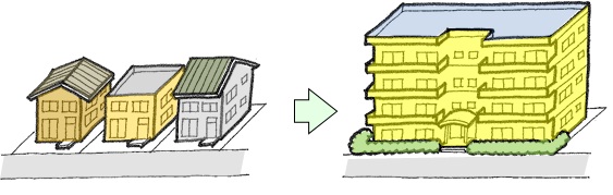 イラスト　共同建築助成