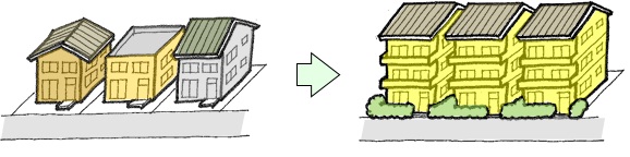 イラスト　協調建築助成