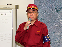 風水害初動活動態勢訓練を公表する濱野本部長