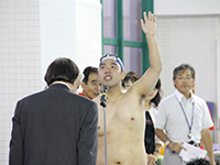障害者水泳大会　選手宣誓