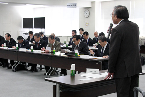 挨拶に立った濱野区長