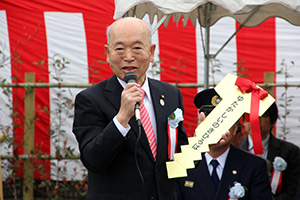 唐澤町会長のお礼のあいさつ