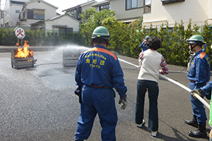 スタンドパイプ放水訓練