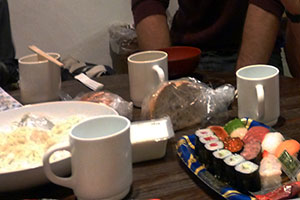 そうめんとお寿司