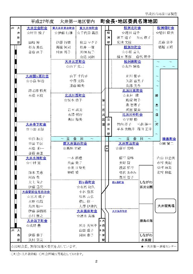 大井第一マイ・タウン21　7月号 No.139 2ページ目