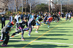 トレーニングメニューに取り組む様子