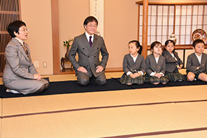 ぷりすくーる初釜 中川原副区長あいさつ