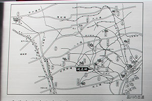 銘板に表示してある「品川の古道」