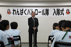 濱野区長のあいさつ