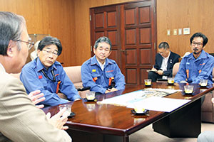 懇談の様子 昨今の地震等について