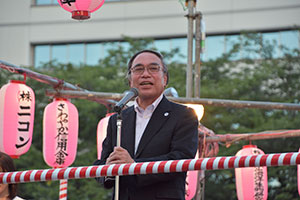 納涼祭 区長のあいさつ