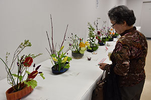 ふれあい文化祭 生け花の展示