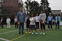 町会対抗リレー表彰式の様子