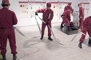 防災体験館 初期消火訓練