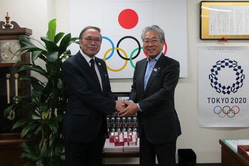 濱野区長が日本オリンピック委員会(JOC)竹田会長と対談