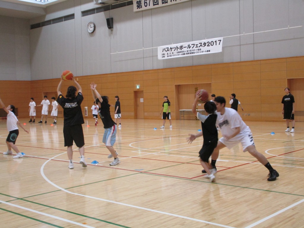 選手と子どもたち