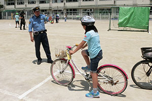 自転車実技教室の様子