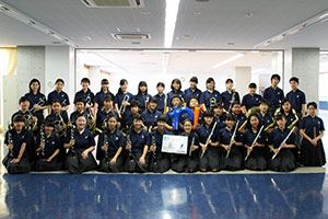 演奏を披露した品川学園吹奏楽部のみなさん