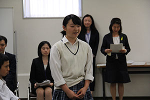派遣生代表 決意表明