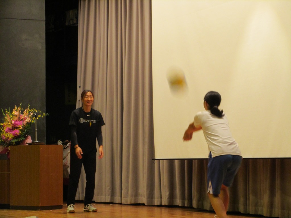 田中選手と生徒