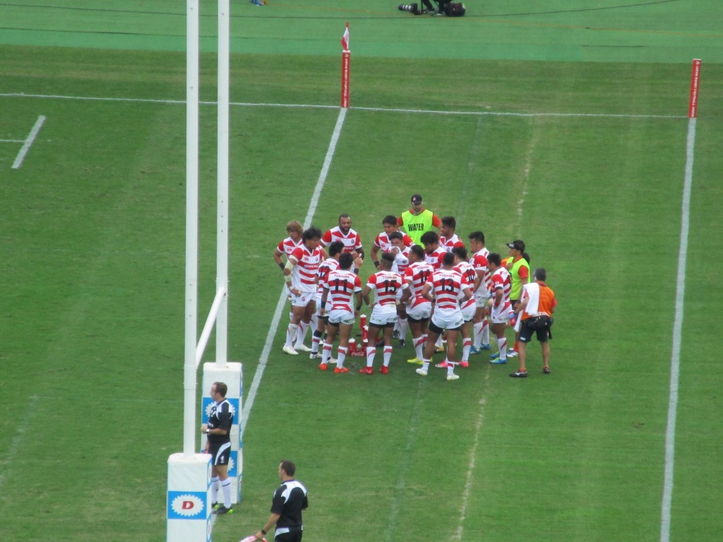 集合する日本選手たち