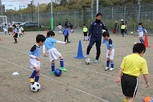 サッカー教室のようす