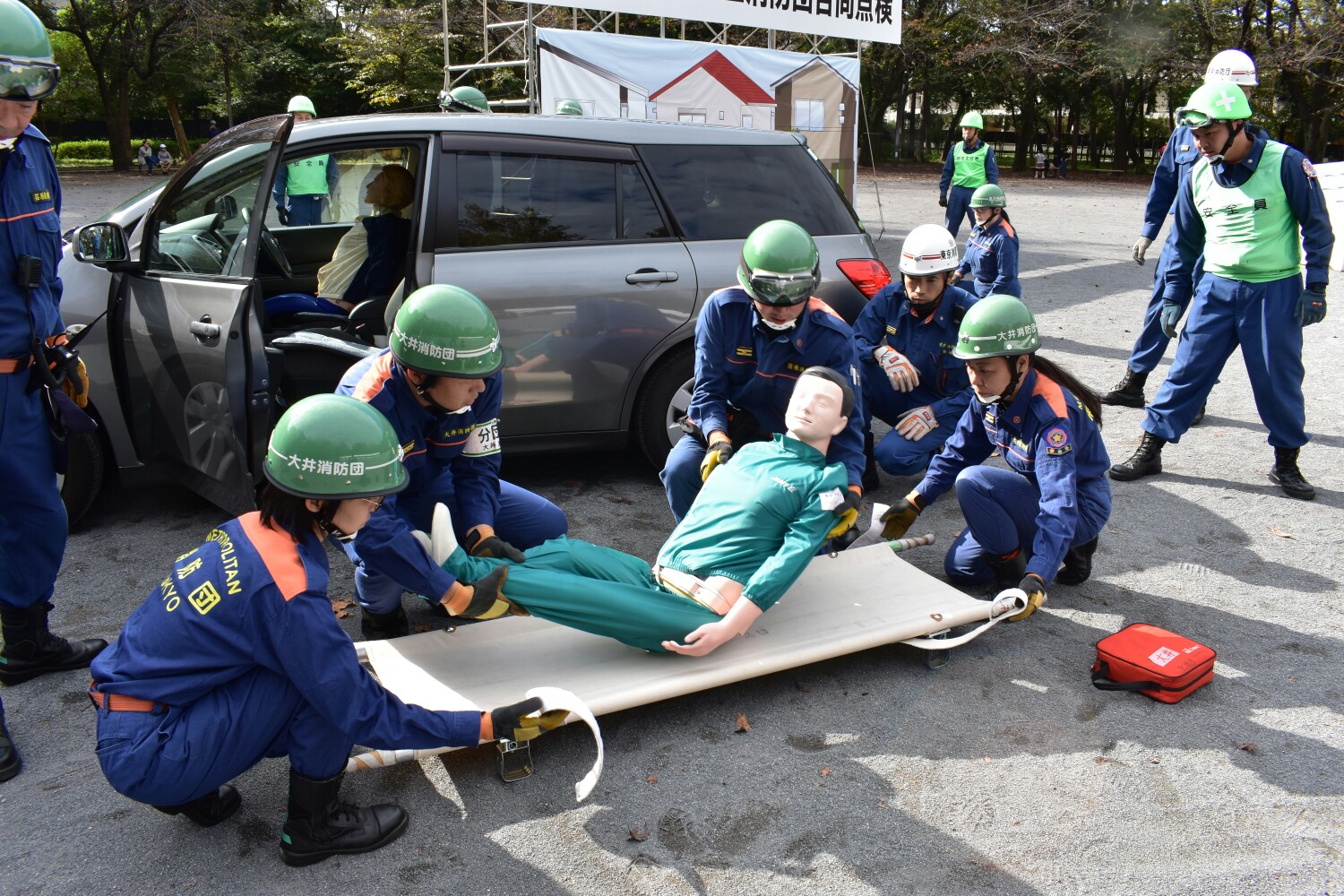 救護訓練の様子