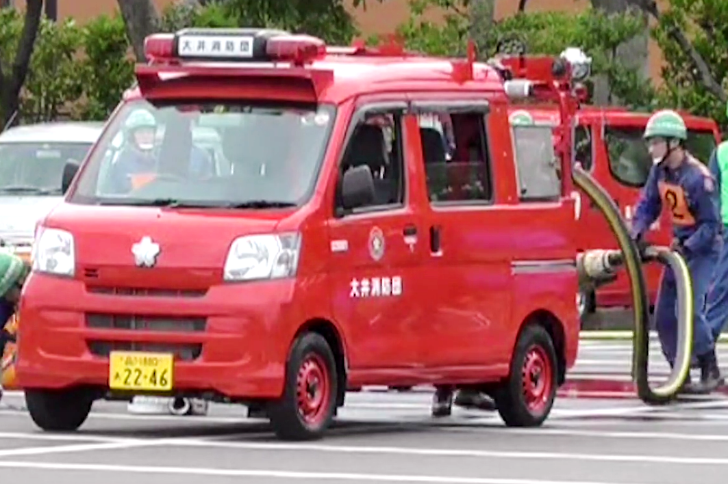 可搬ポンプ積載車訓練
